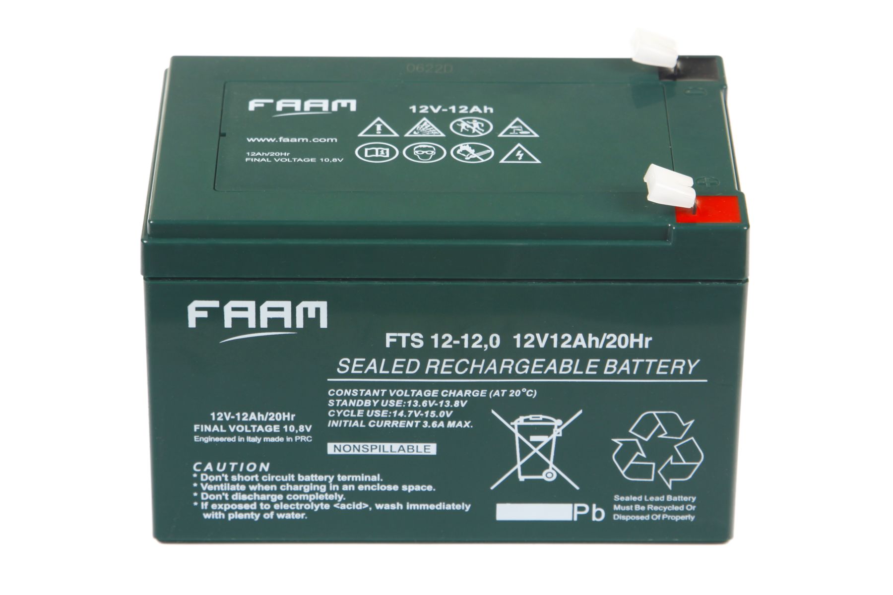 Акумулятор FAAM FTS12-12, 12В, 12А*год